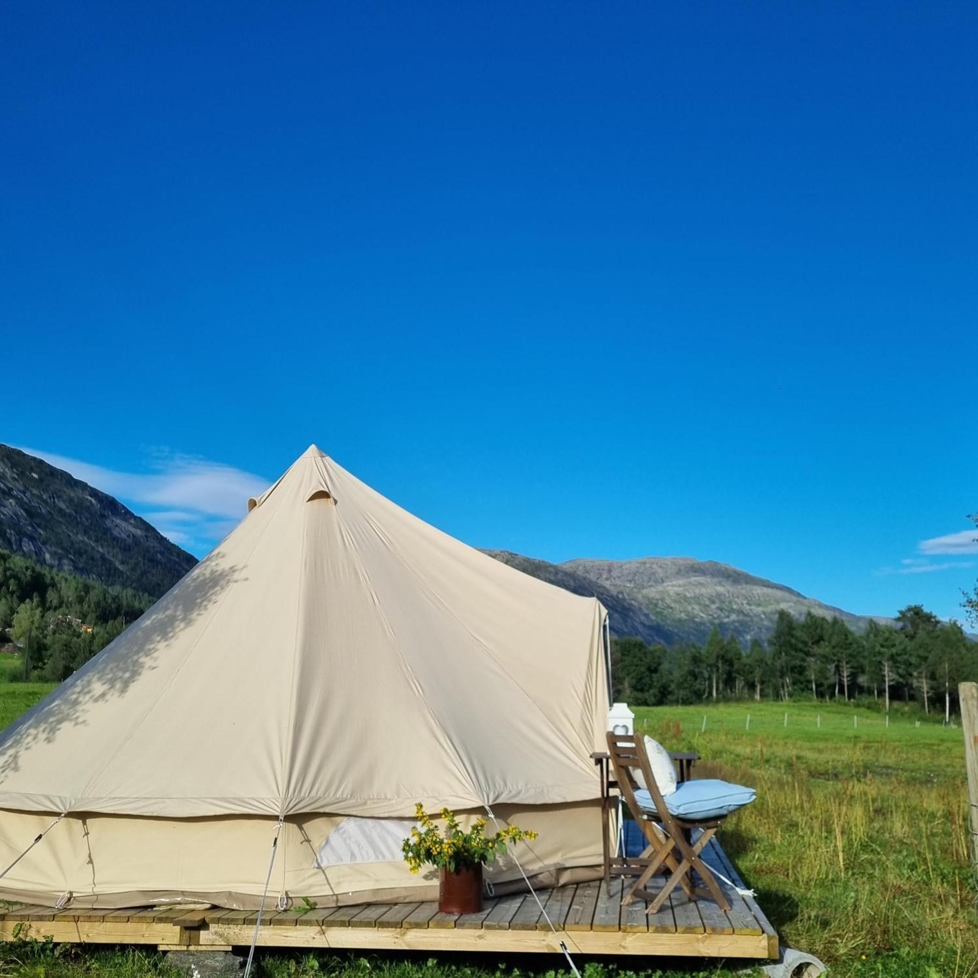 Flatheim Glamping Otel Viksdalen Dış mekan fotoğraf